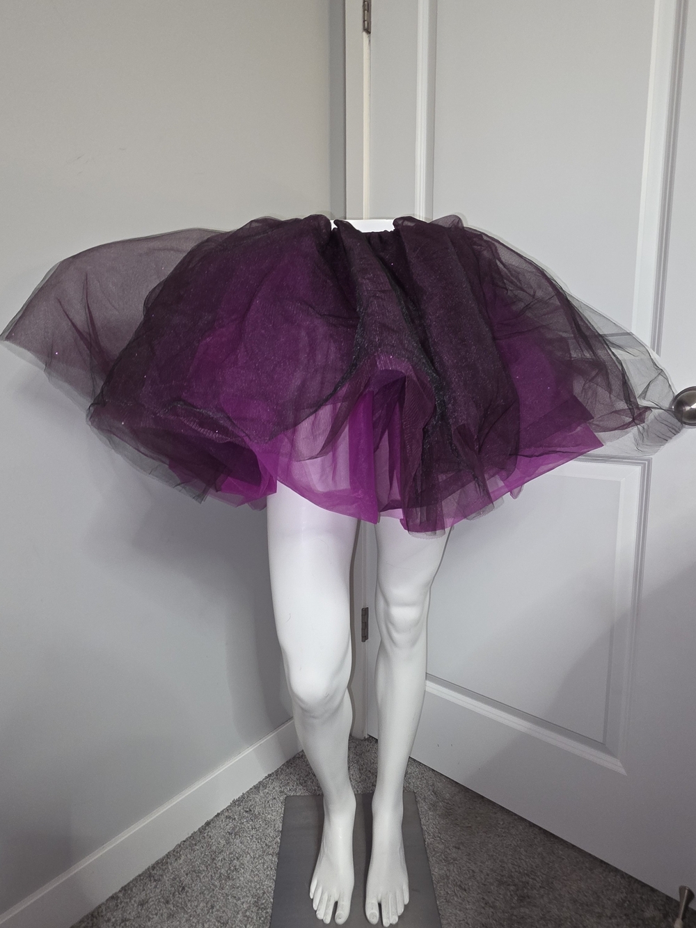 Weissman Purple Layered Tulle Skirt - Full Circle Silhouette